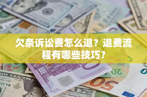 北京欠条诉讼费怎么退？退费流程有哪些技巧？