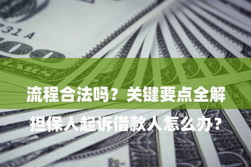 北京

担保人起诉借款人怎么办？流程合法吗？关键要点全解析