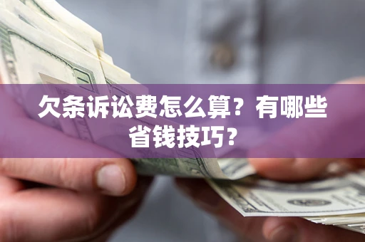 北京欠条诉讼费怎么算？有哪些省钱技巧？